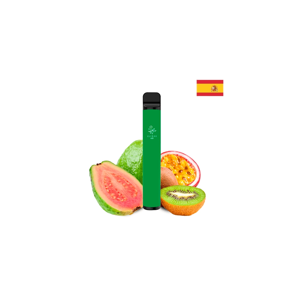 Vaper Desechable Sin Nicotina ELF600 Kiwi Passion Fruit Guava 0mg