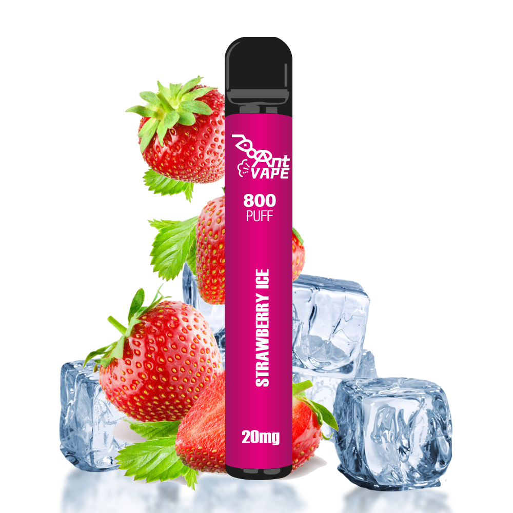 Vape Desechable Strawberry Ice 20MG 800Puffs - AntVape