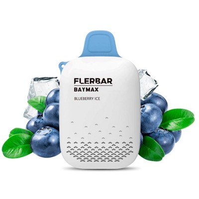 Vaper Desechable Sin Nicotina Baymax Blueberry Ice 3500 Puffs 0mg - Flerbar