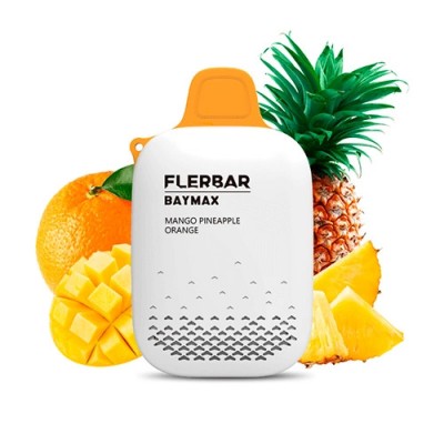 Vaper Desechable Sin Nicotina Baymax Mango Pineapple Orange 3500 Puffs 0mg - Flerbar