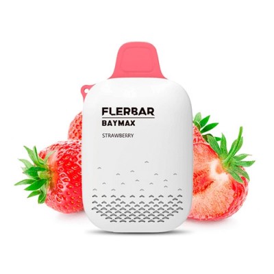 Vaper Desechable Sin Nicotina Baymax Strawberry 3500 Puffs 0mg - Flerbar