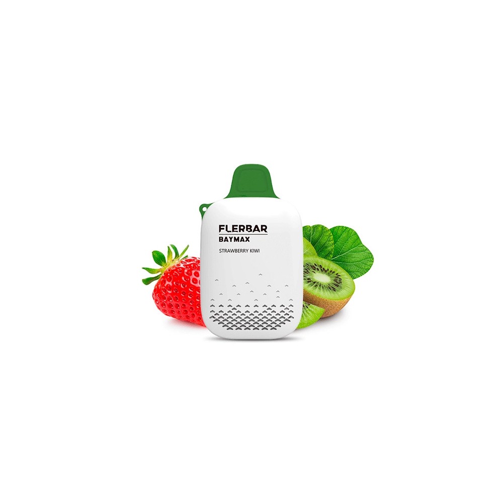 Vaper Desechable Sin Nicotina Baymax Strawberry Kiwi 3500 Puffs 0mg - Flerbar