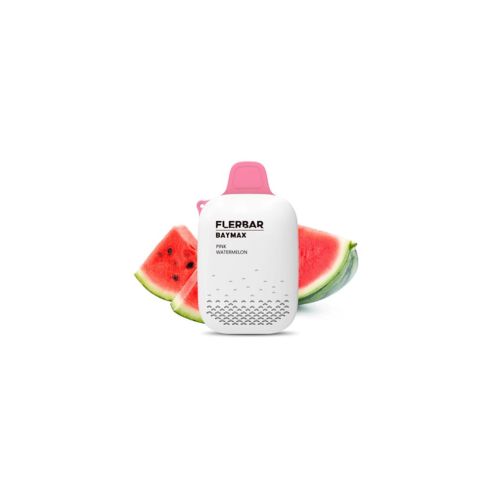 Vaper Desechable Sin Nicotina Baymax Pink Watermelon 3500 Puffs 0mg - Flerbar